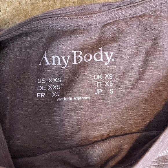 Any Body Oversized Tie front Tee Brown women's size XXS - Picture 8 of 10
